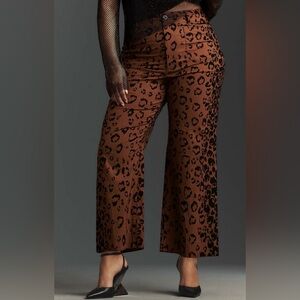 Maeve The Colette Wide Leg Pant Women's Size 30 Leopard Print Boho